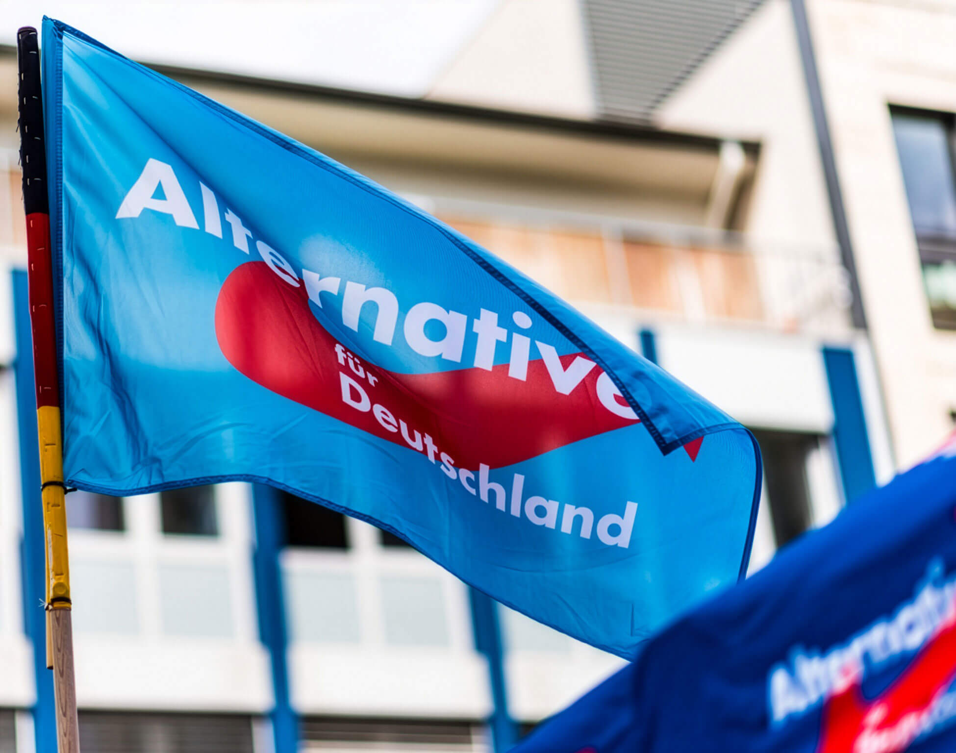 Fahne mit dem Logo der AfD